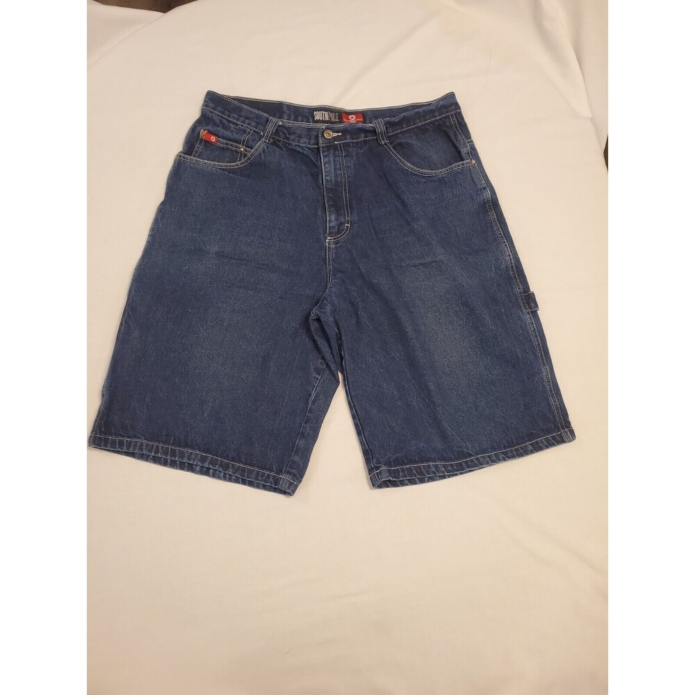 Southpole Red Tab Jean Shorts Men's 38 Blue Hip Hop Baggy Dad Vintage 90s Y2K